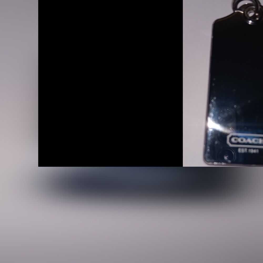 Coach Metallic Silver Mirror Reflection Bag Charm - Picture 4 of 6